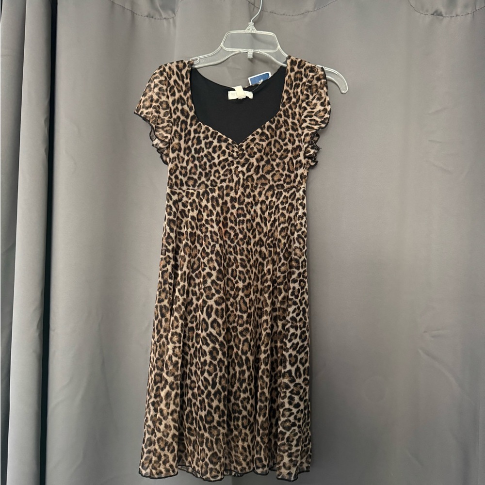 See You Monday leopard print mini dress
